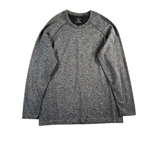 Fabletics Men's Gray/Black The Training Day Long Sleeve Tee Size‎ Medium